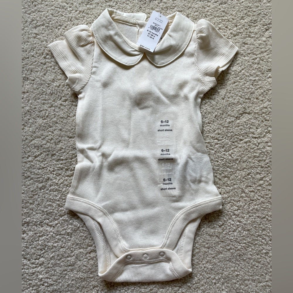 Gap Cream Onesie with Peter Pan Collar